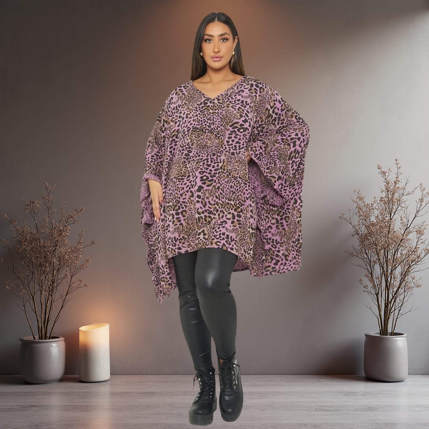 Animal Print Oversized Top - Available In Various Colours