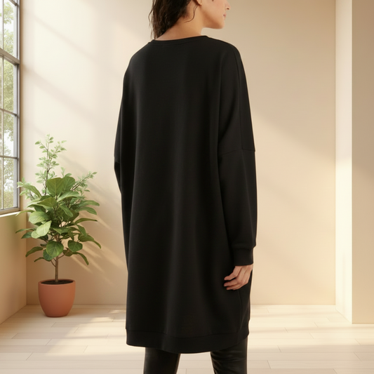 Black Foil Star Side Pocket Sweatshirt