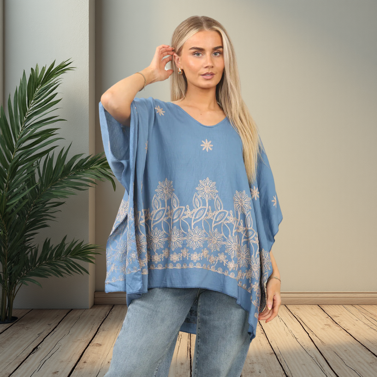 Embroidered Kaftan - Also Available In Pink