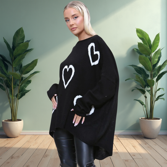 Heart Design Jumper - Also Available In Black