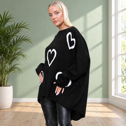 Heart Design Jumper - Also Available In Black