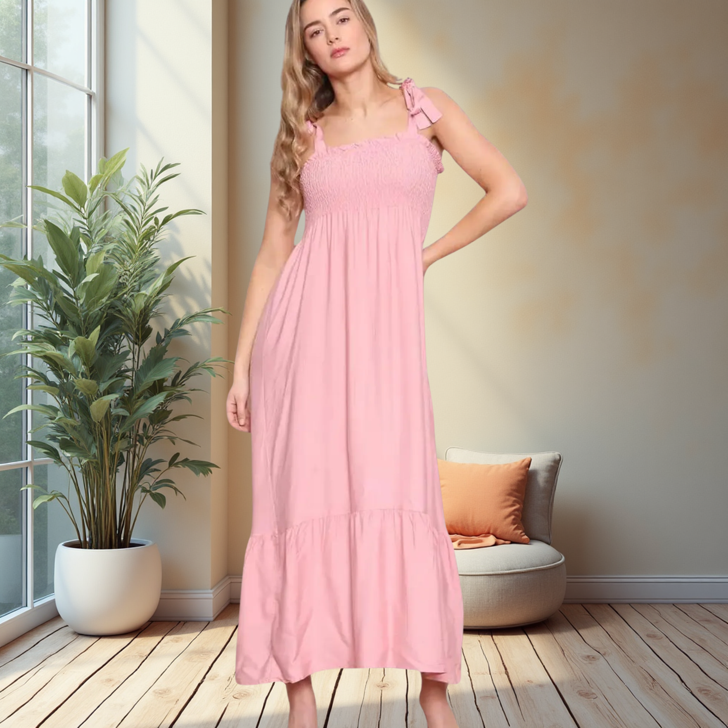 Pink Midi Dress - Available In Two Sizes
