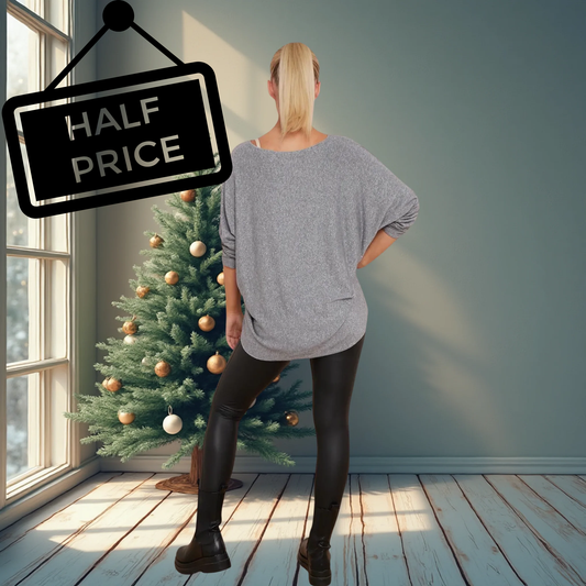 Soft Feel Glitter Top - Available In Various Colours