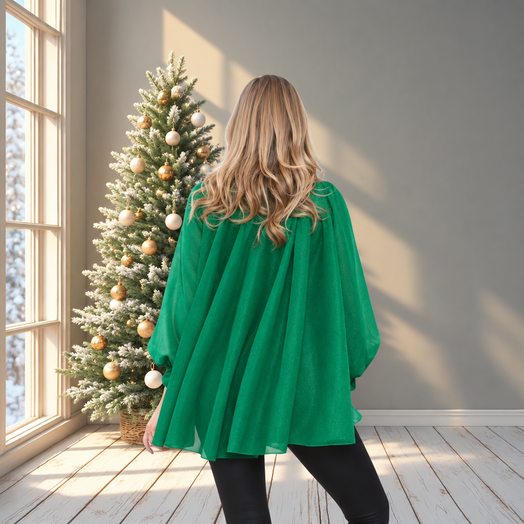 Green Oversized Blouse