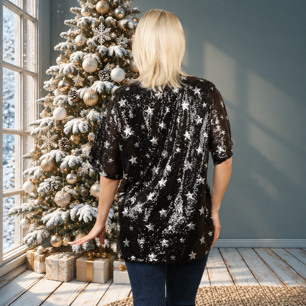 Star Sequin Lined Top