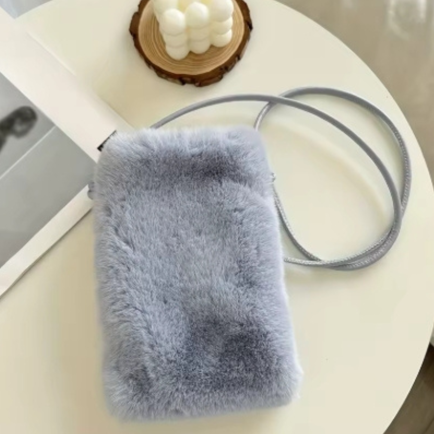 Faux Fur Crossbody Phone Bag-Available In Other Colours