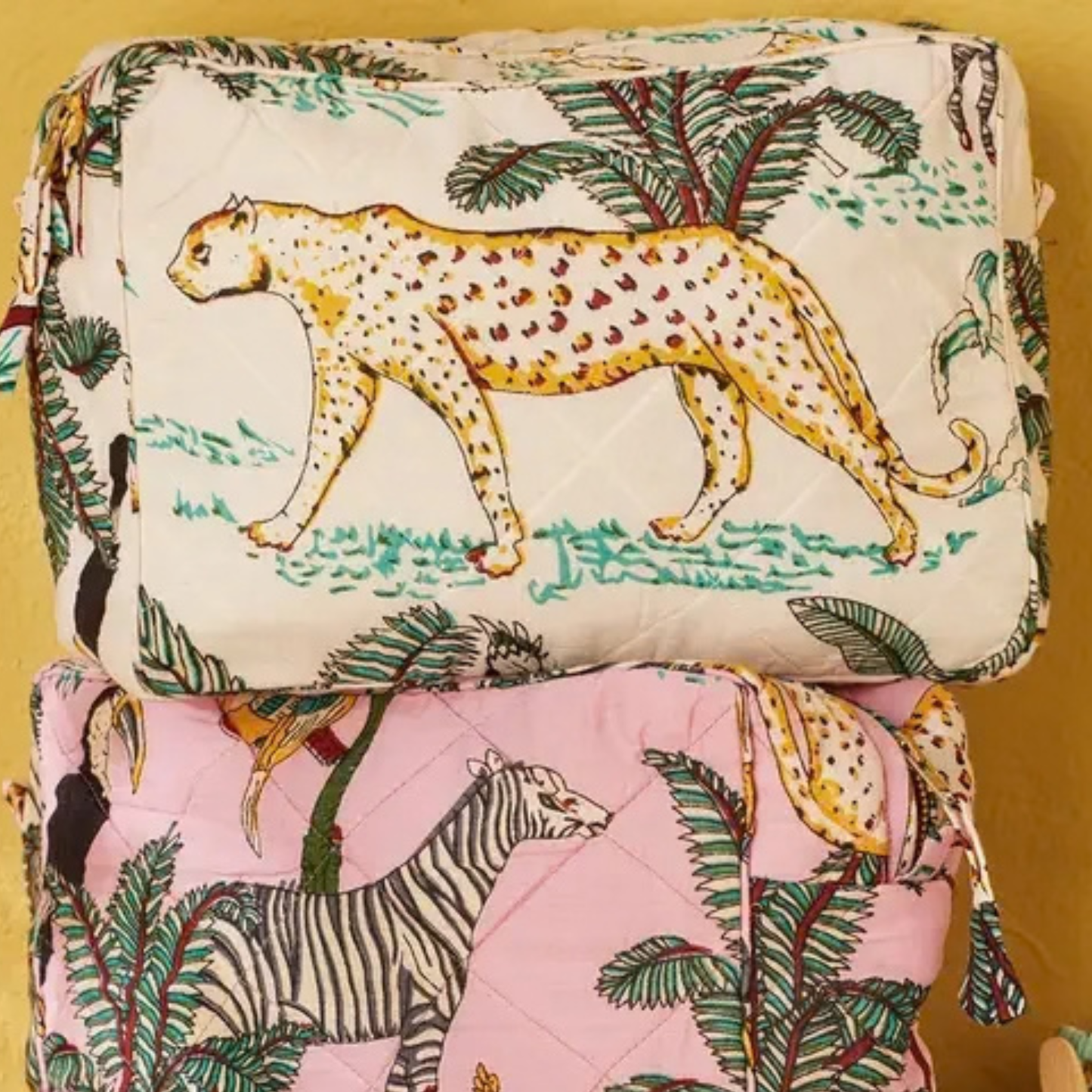 Jungle Print Wash/Cosmetic Bag-Available In Other Colours
