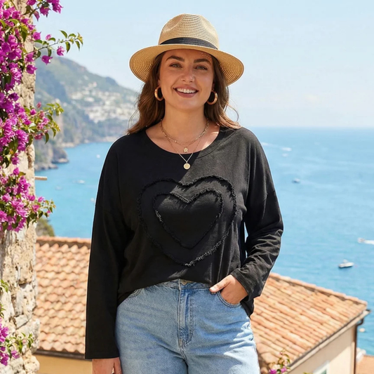 Heart Design Top-Available In Various Colours