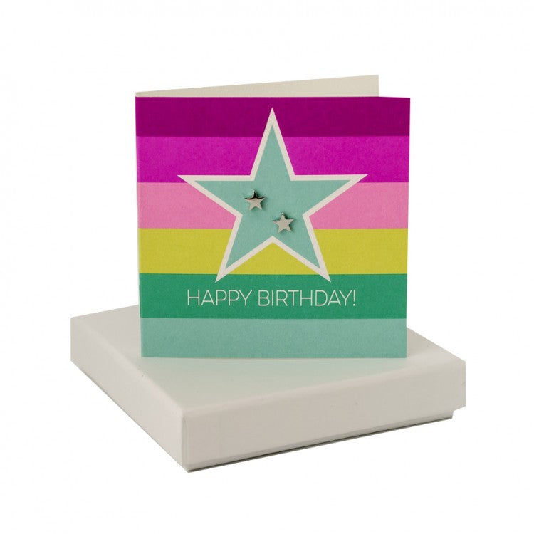 Happy Birthday Boxed Greeting Card With Earrings