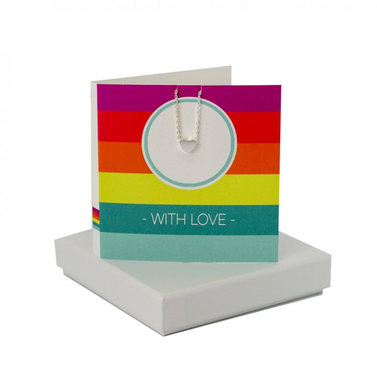 With Love Boxed Greeting Card With Heart Necklace