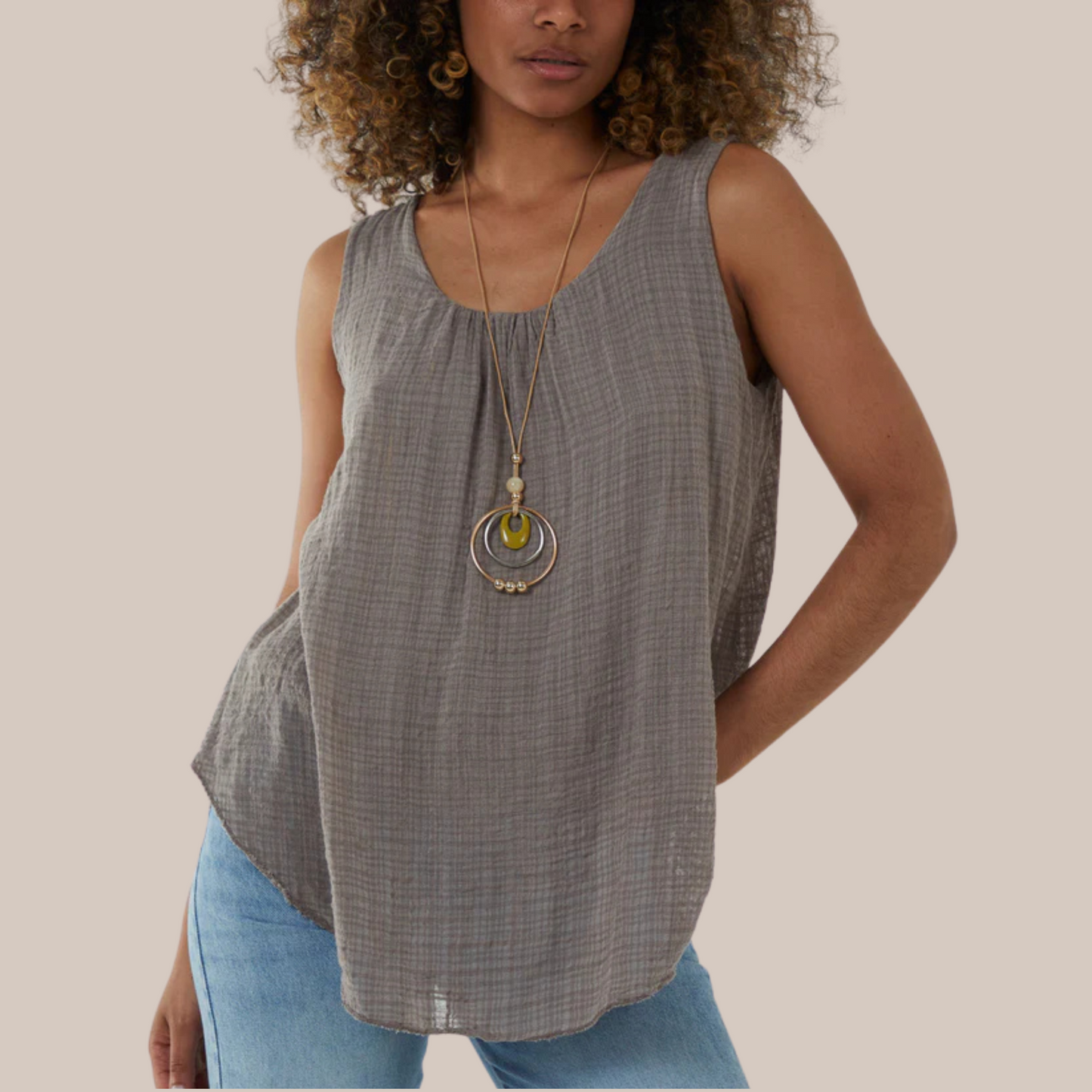 Vest top with necklace other colours available