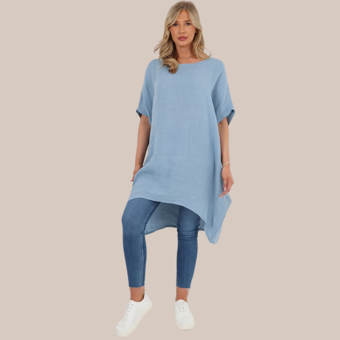 Linen tunic top. Available in other colours
