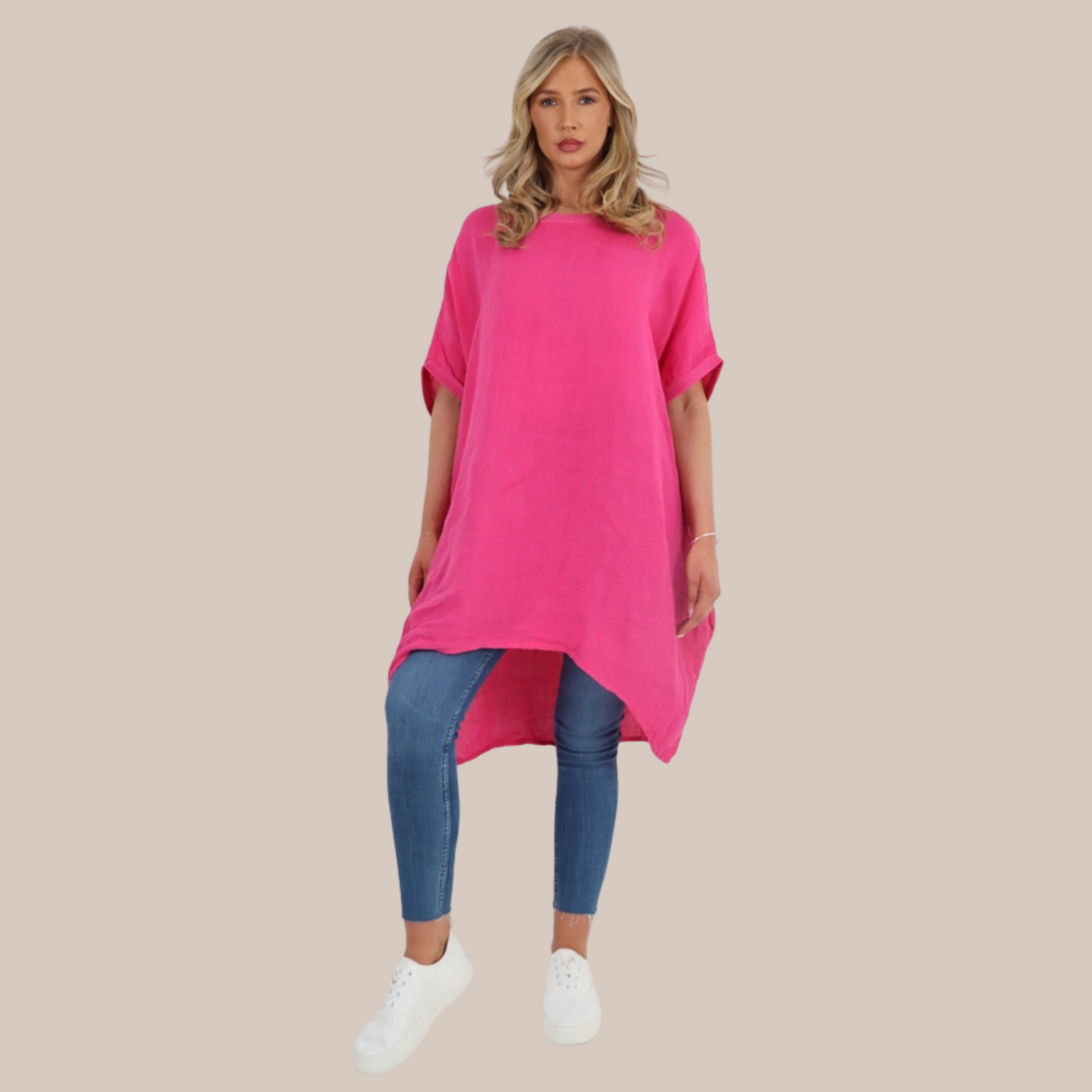 Linen tunic top. Available in other colours