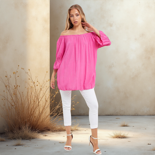 Bell Sleeved Off The Shoulder Top