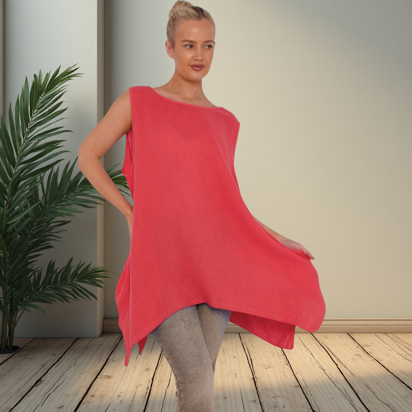 Cheesecloth Cotton Tunic Top - Available In Various Colours