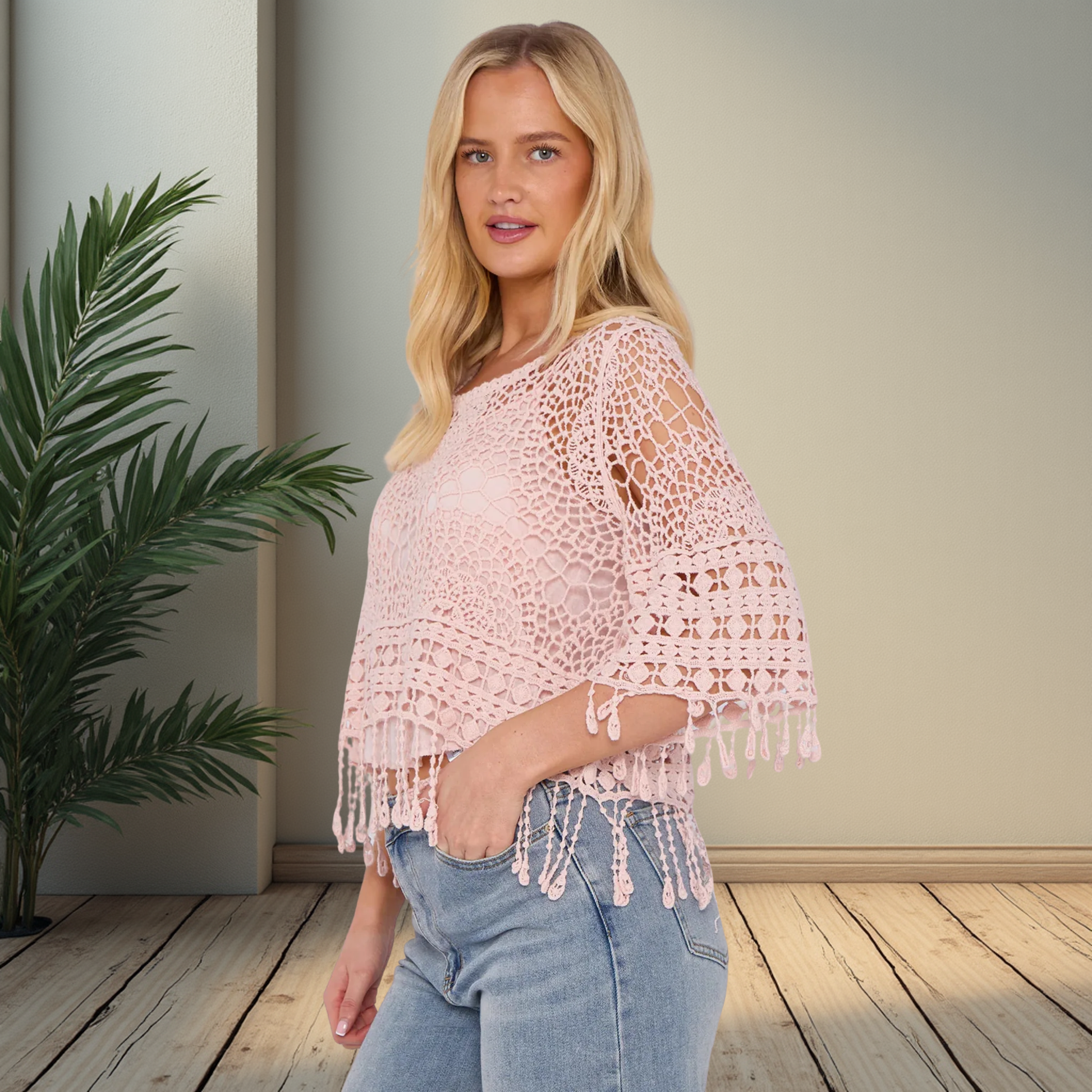 Pink Crochet 2-in-1 Top – The Daisy Bee Boutique