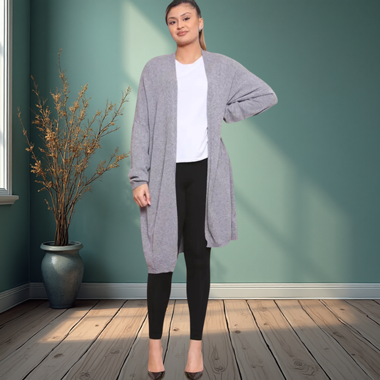 Grey Sparkle Embossed Star Cardigan