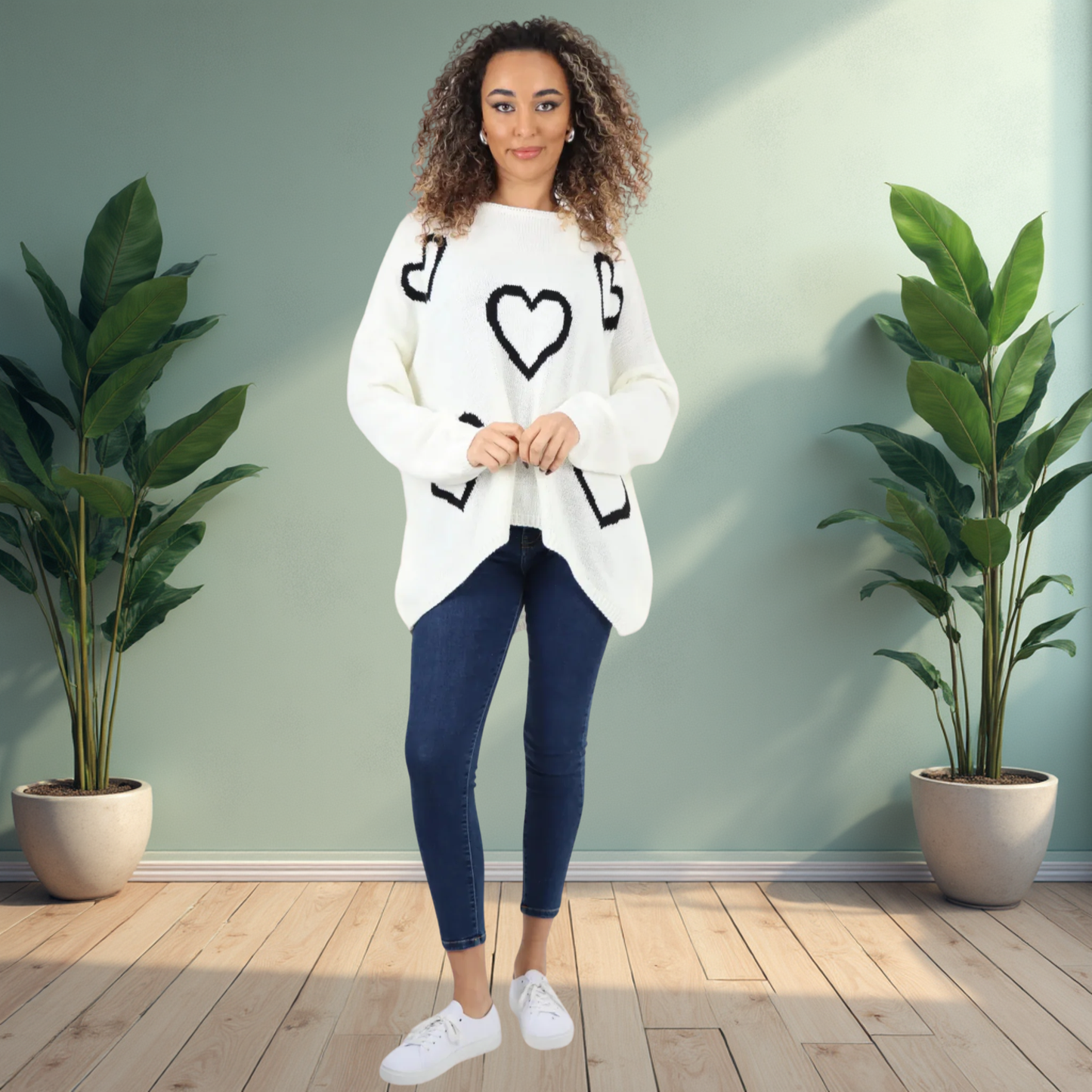 Heart Design Jumper - Also Available In Black
