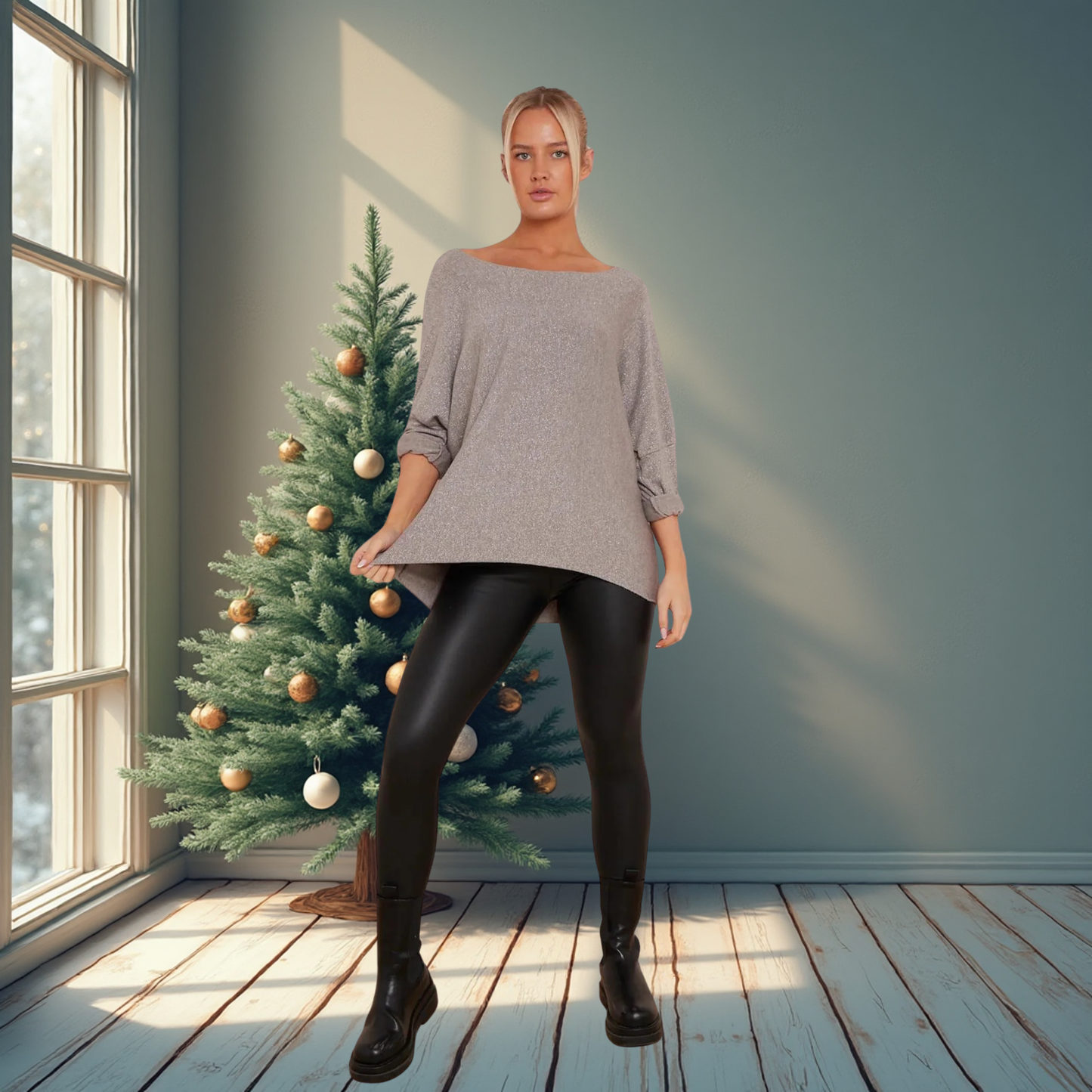 Soft Feel Glitter Top -  Available In Various Colours