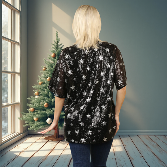 Star Sequin Lined Top