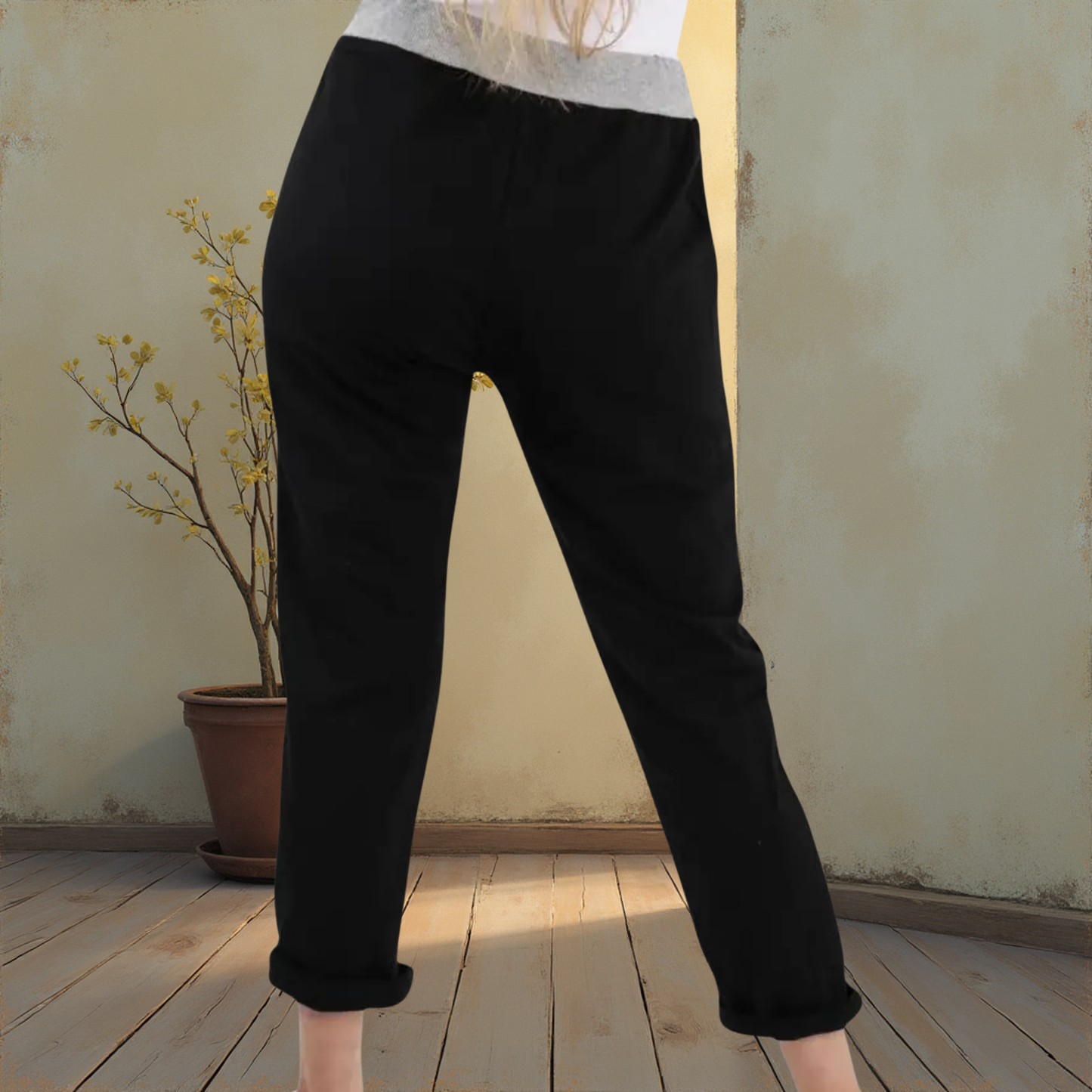 Loose Fit Cotton Ladies Trousers