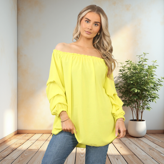 Off The Shoulder Blouse - Available In Various Colours