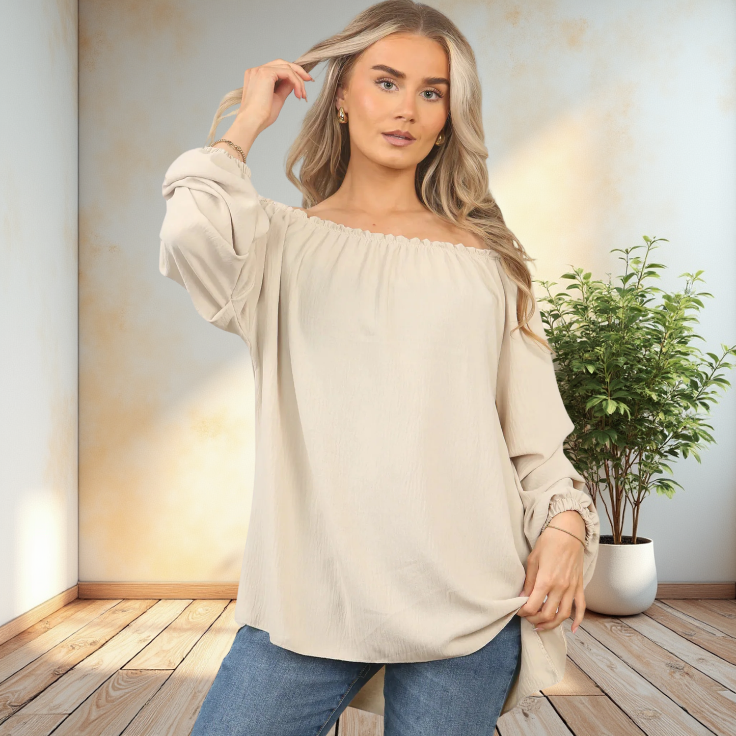 Off The Shoulder Blouse - Available In Various Colours
