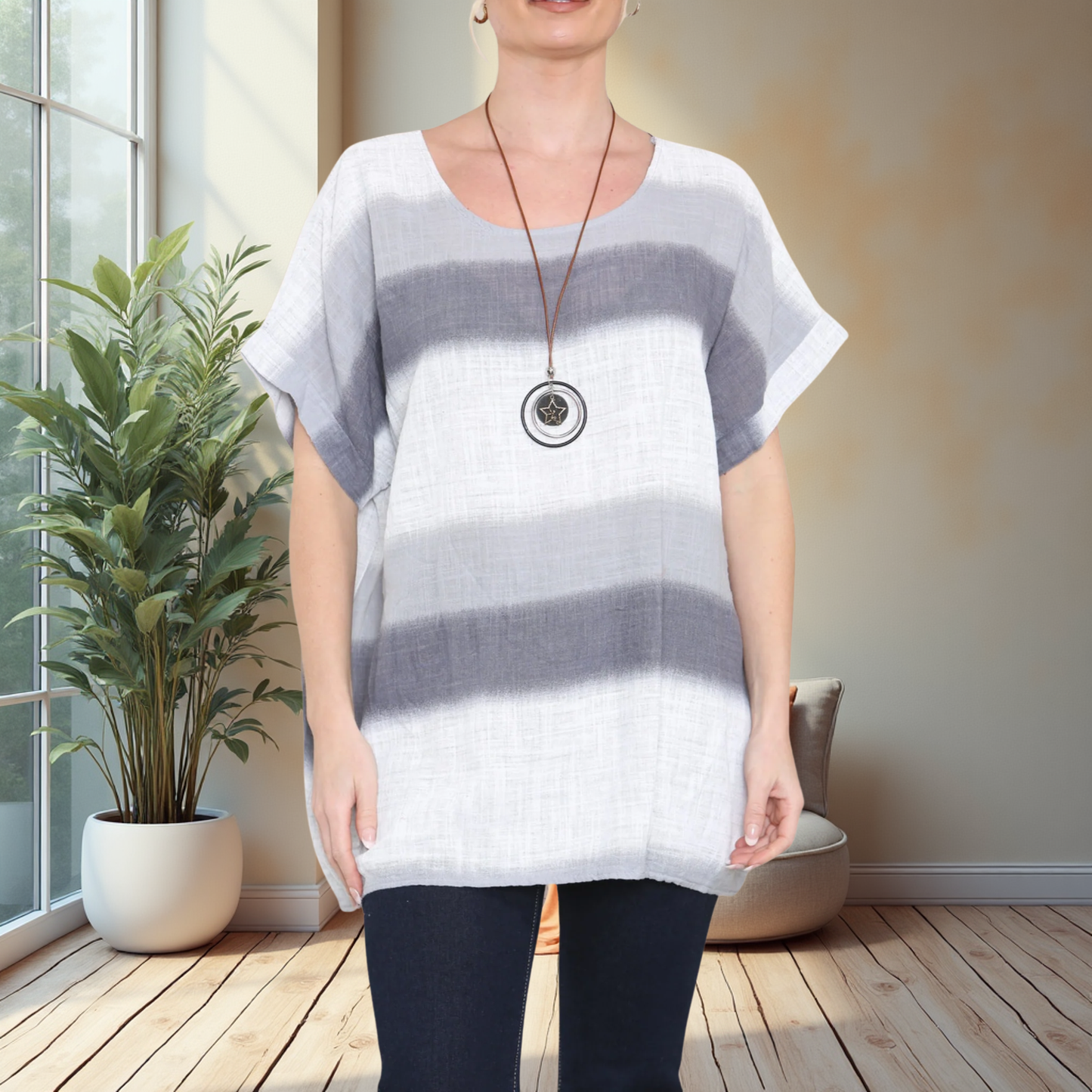 Ombre Stripe Top - Also Available In Khaki