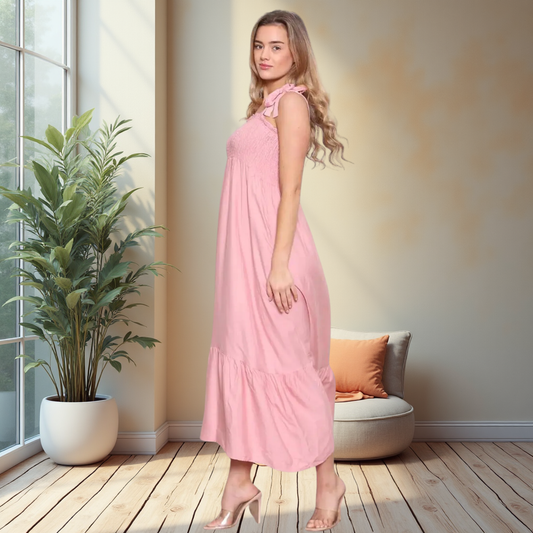 Pink Midi Dress - Available In Two Sizes