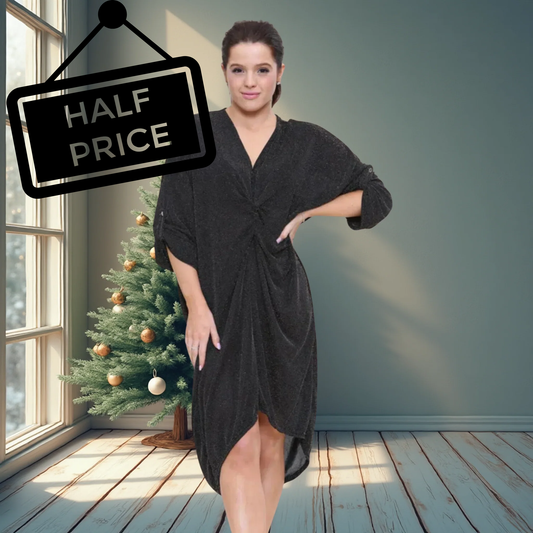 Gold Glitter Knot Dress