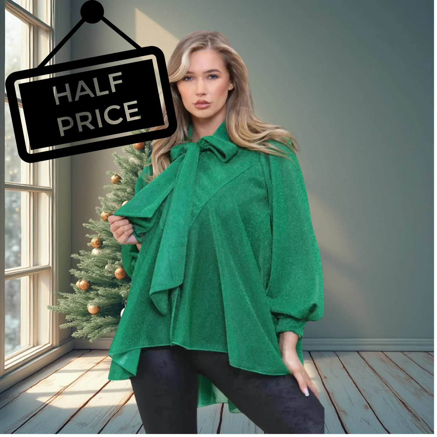 Green Oversized Blouse