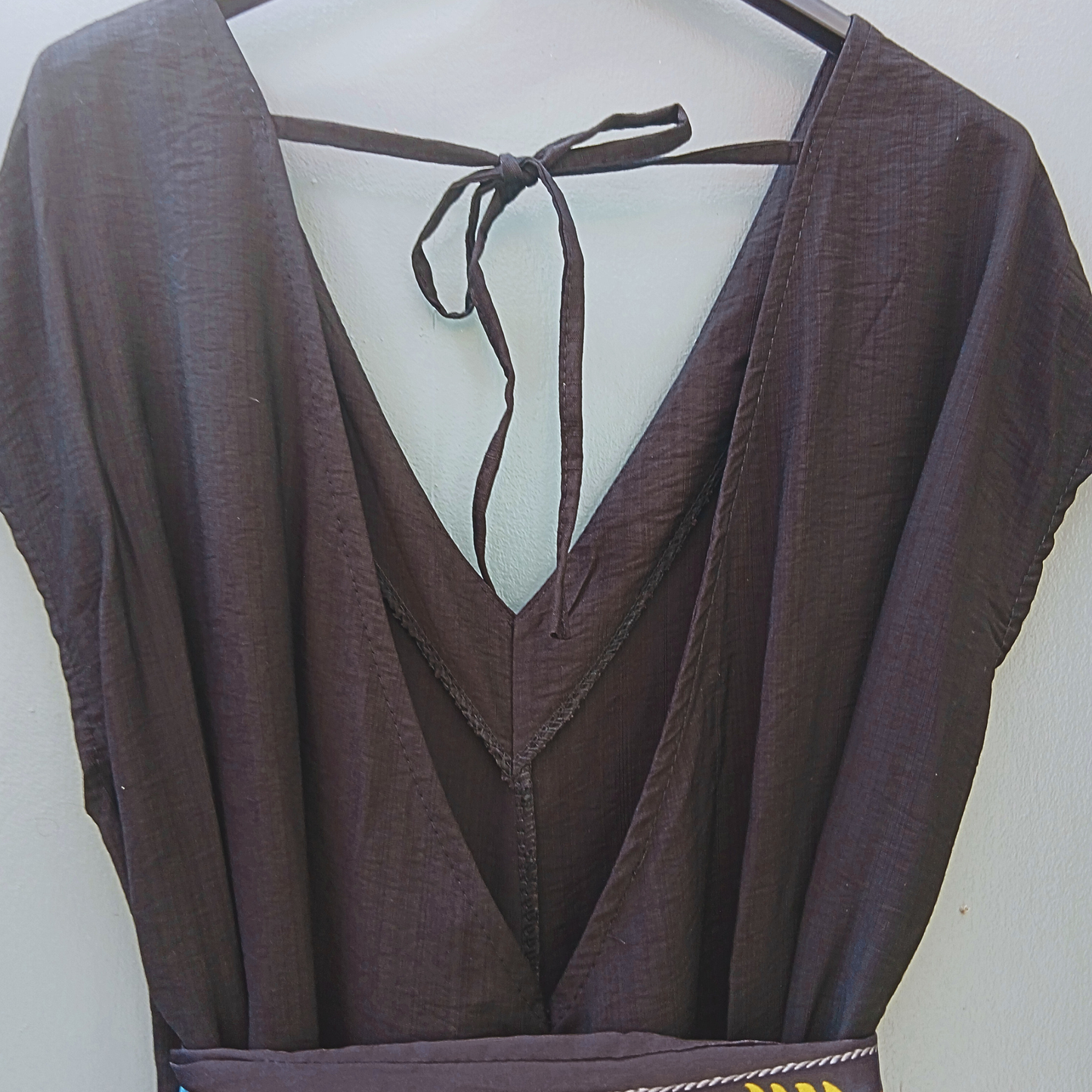 V-Neck Belted Jumpsuit