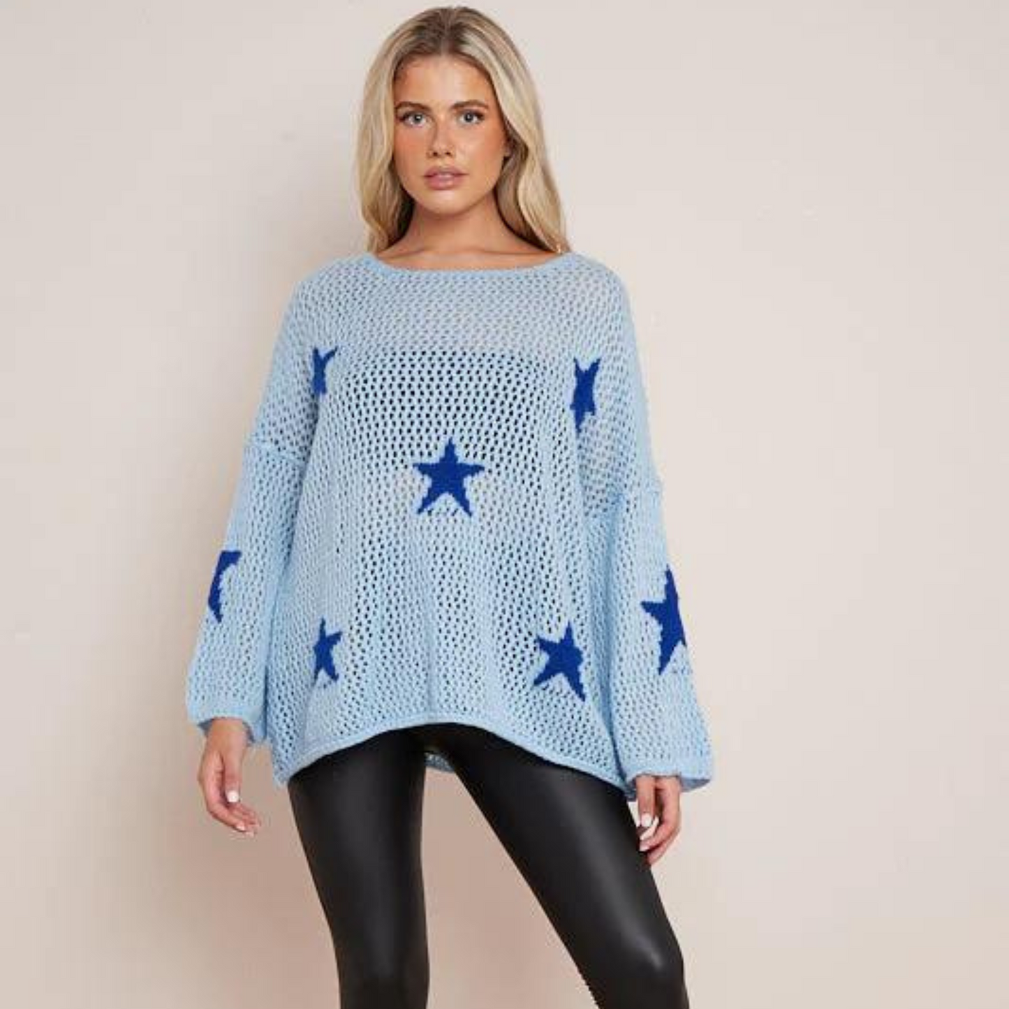 Anya oversized star pattern jumper .
