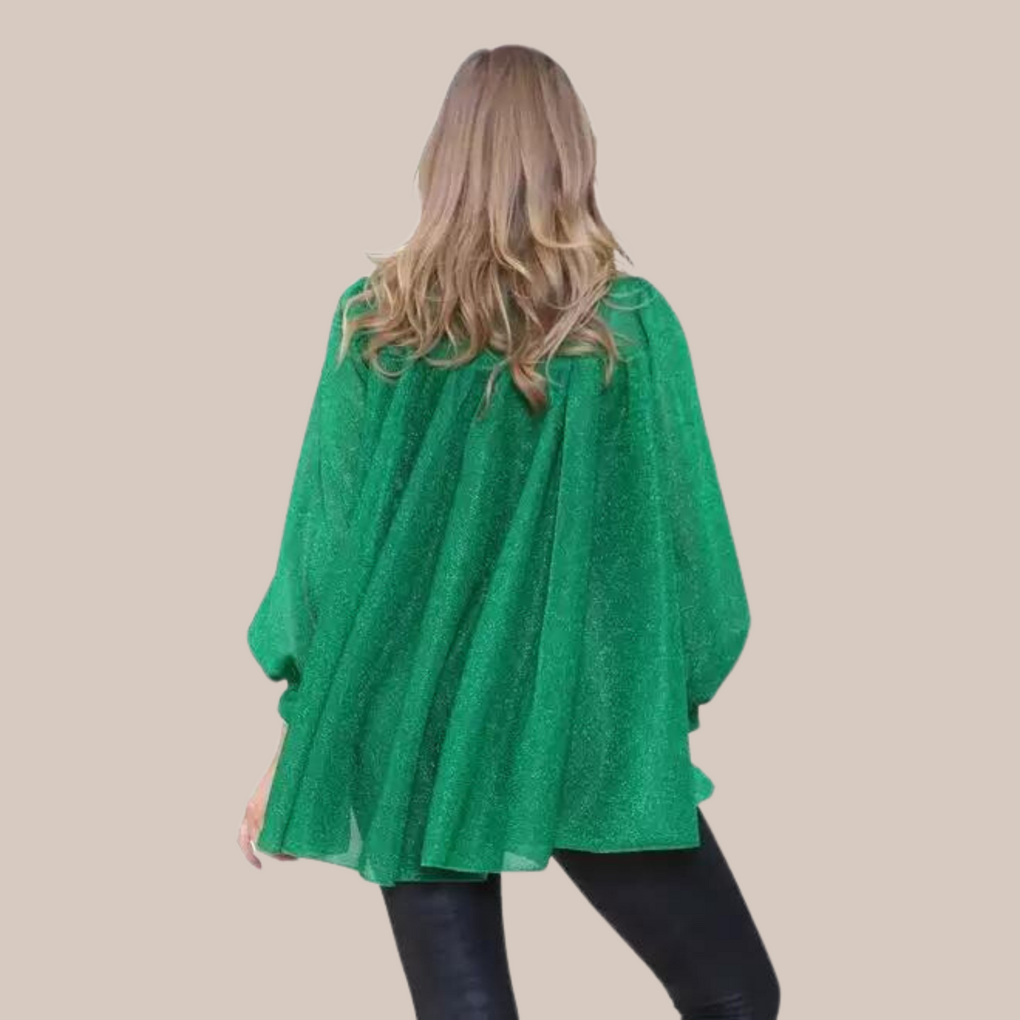 Green oversized blouse