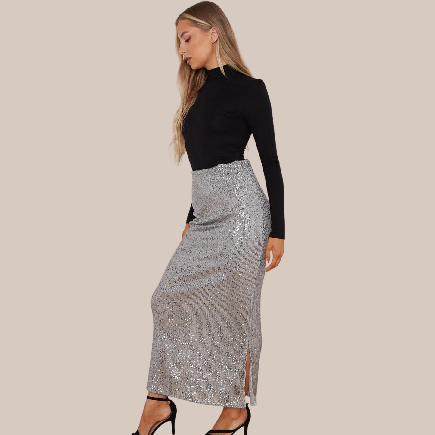 Alexia sequin skirt .Also available in silver. – The Daisy Bee Boutique
