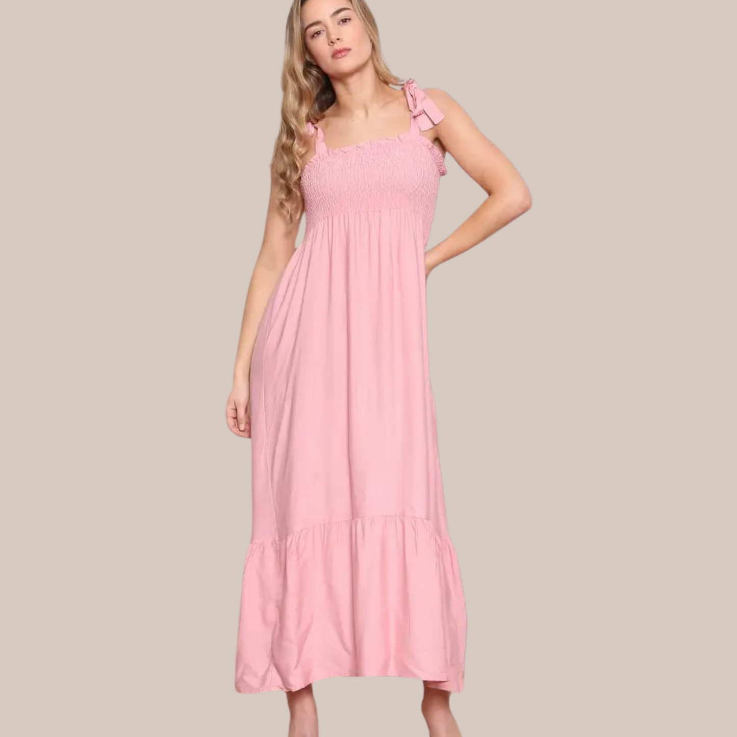 Pink midi dress .Available in two sizes