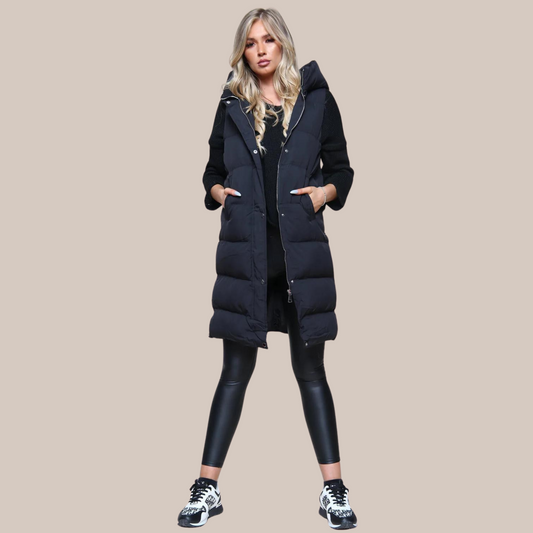 Black  longline puffer gilet