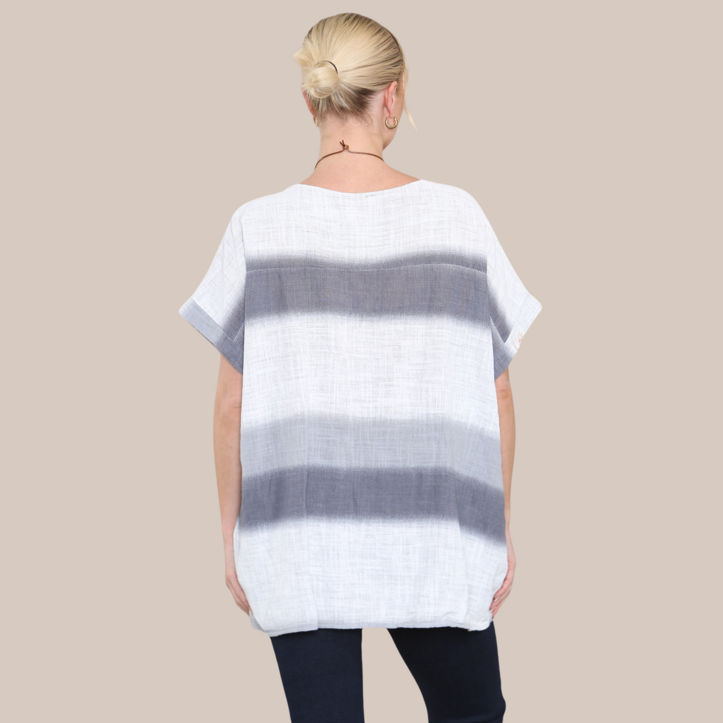 Ombre Stripe top. Available in other colours.