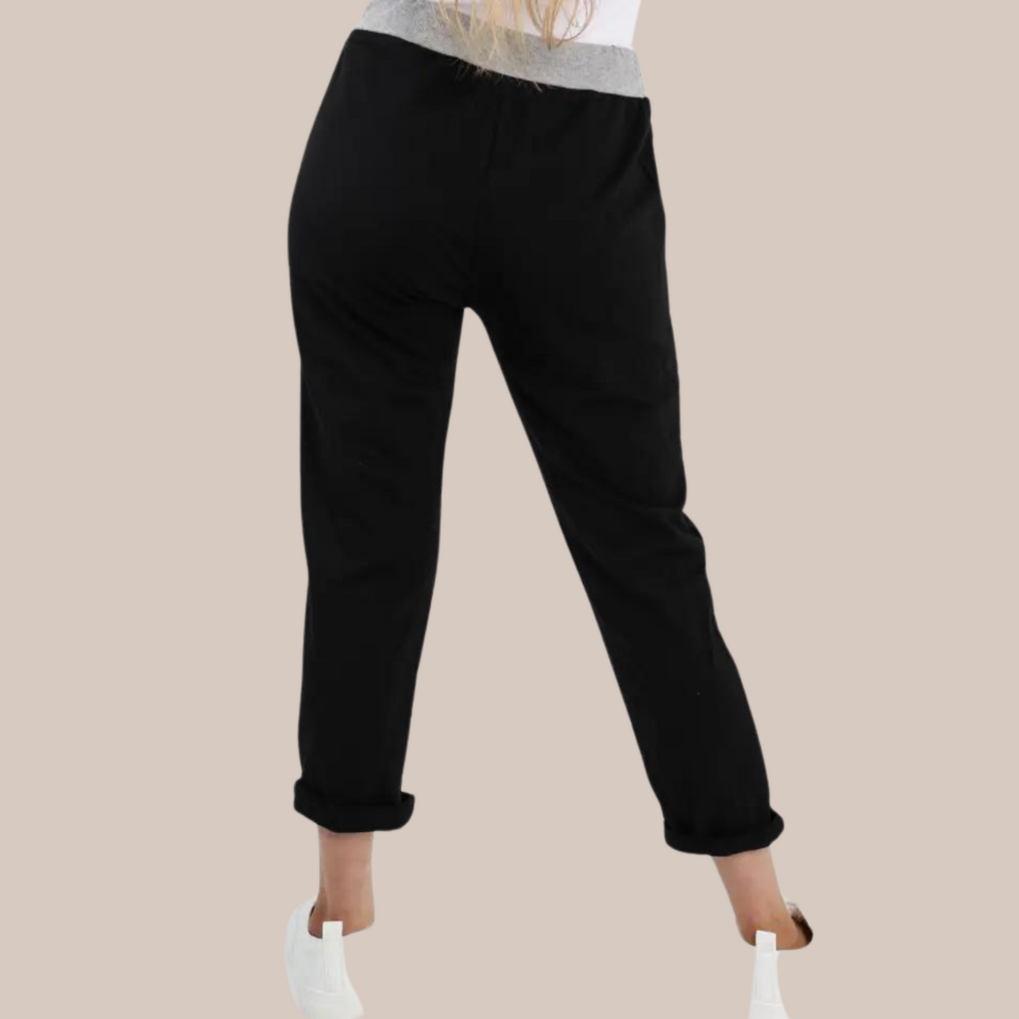 Loose Fit Pockets Cotton Ladies Trouser