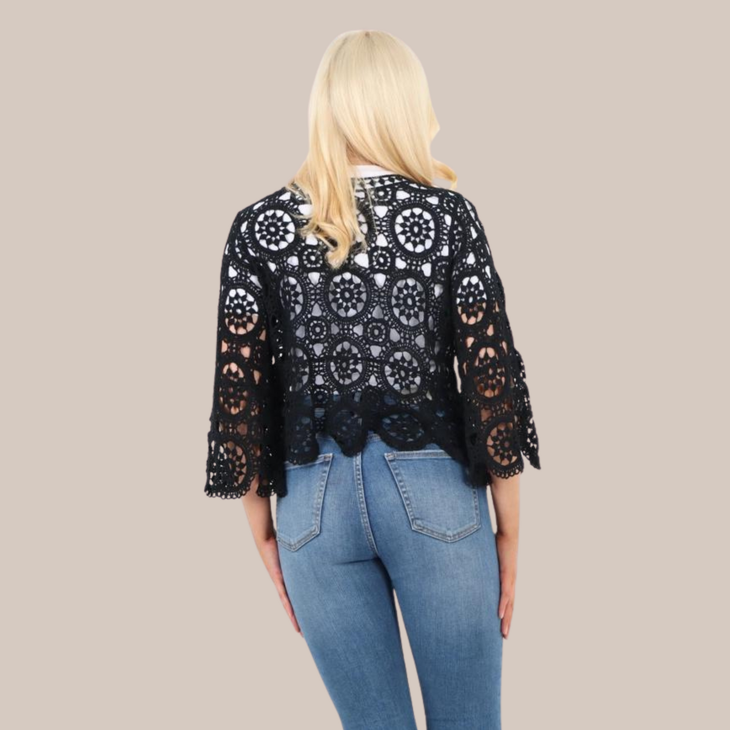 Italian crochet lace shrug