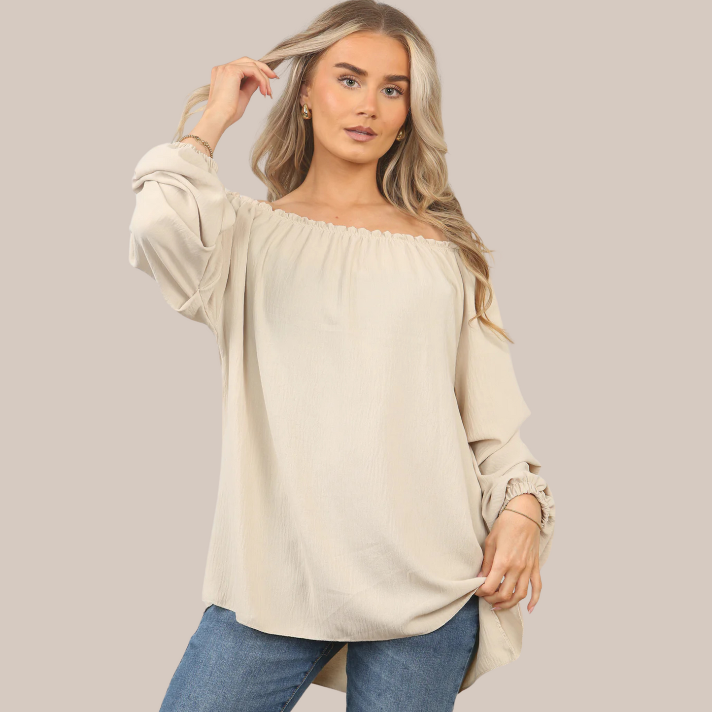 Off the shoulder blouse. Available in various colours