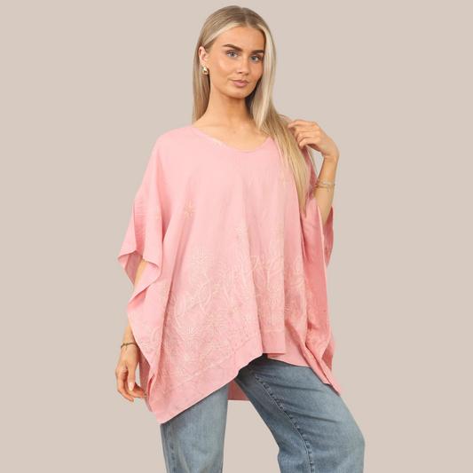 Embroidered kaftan. Available in other colours