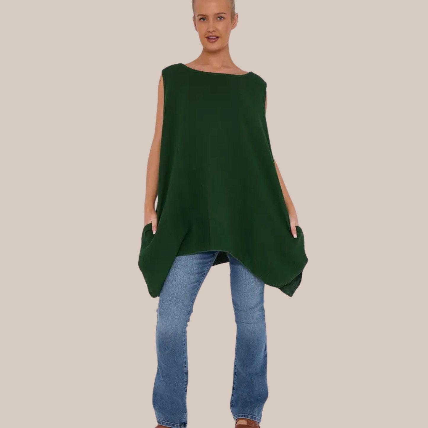 Cheesecloth cotton tunic top. Available in various colours