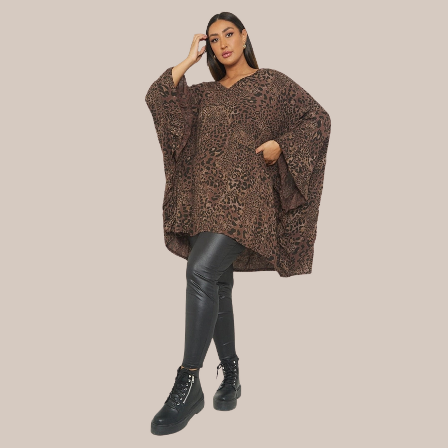 Animal print oversized top. Available in various colours.