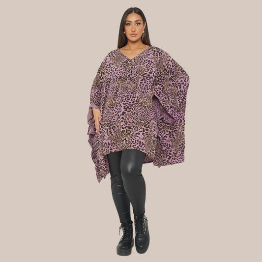 Animal print oversized top. Available in various colours.
