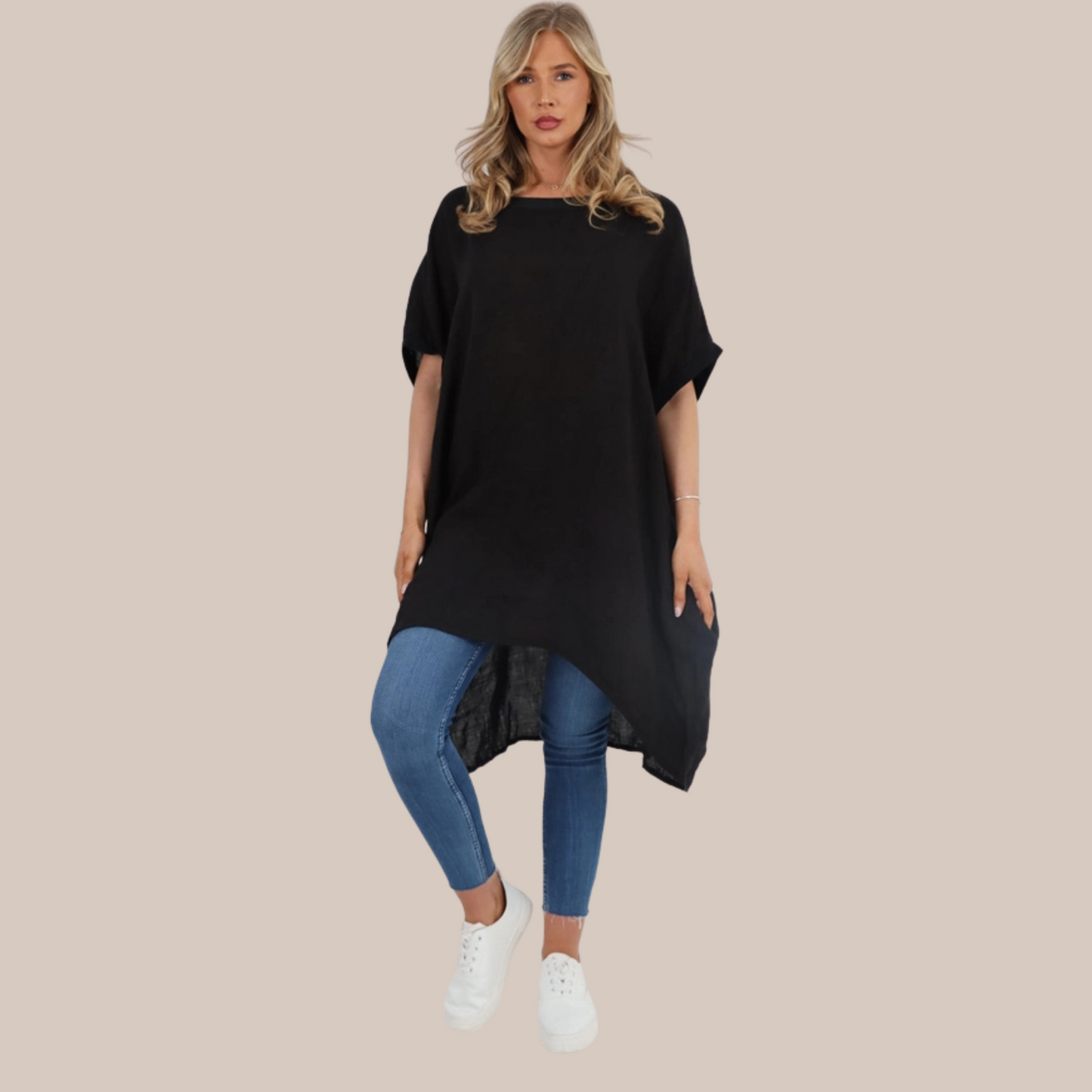 Linen tunic top. Available in other colours