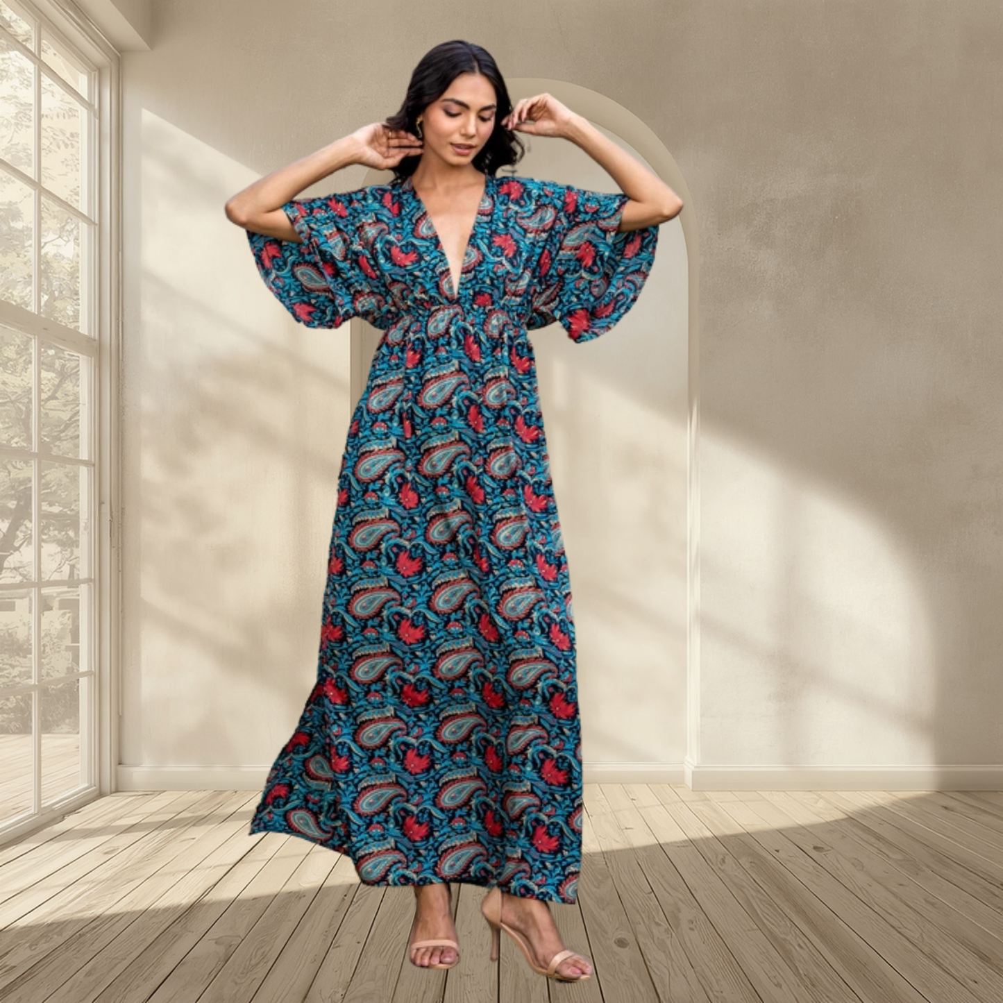 Boho Kaftan Maxi Dress