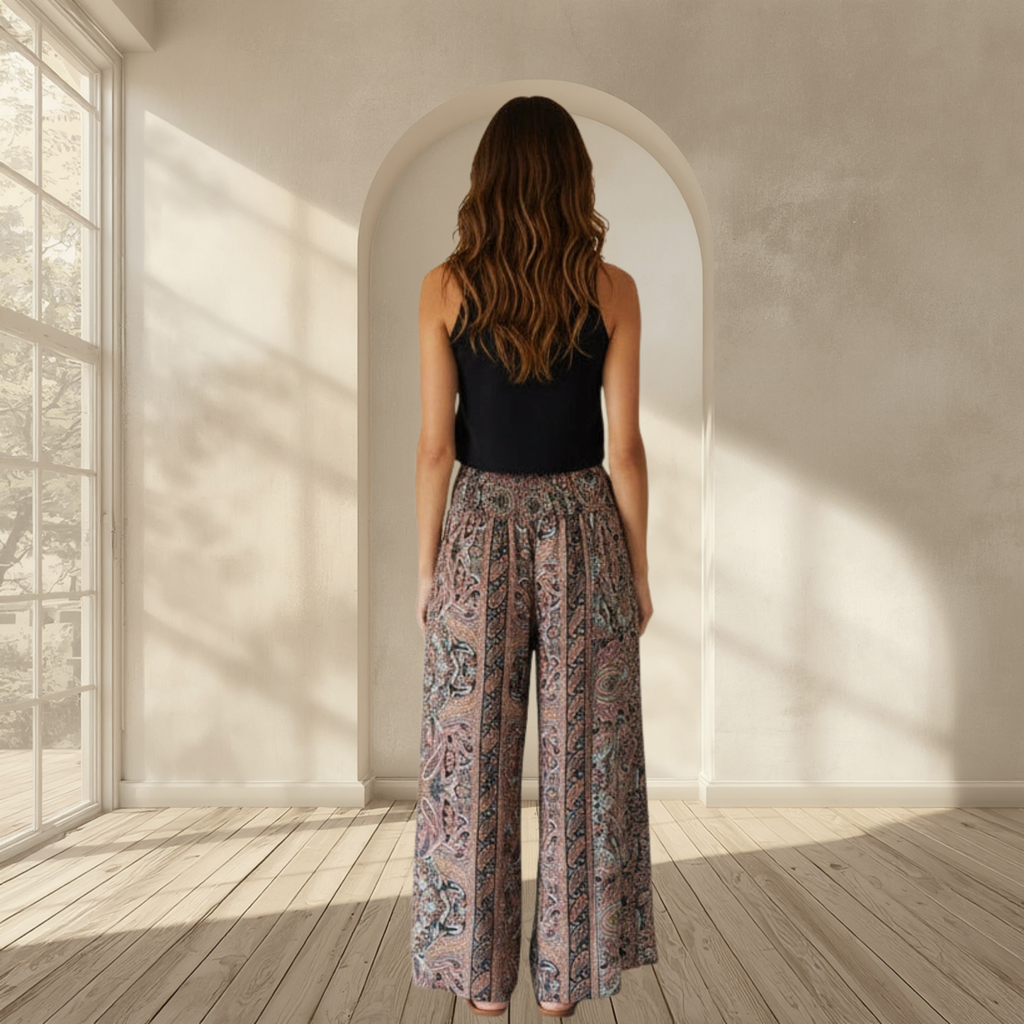 Boho Paisley Palazzo Trousers