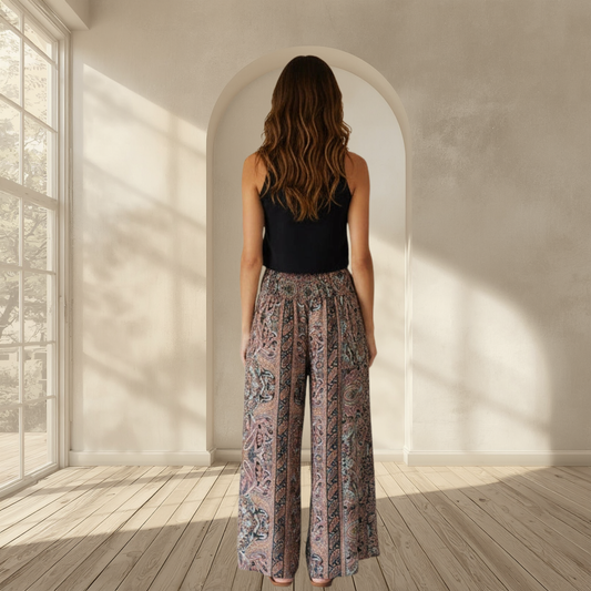 Boho Paisley Palazzo Trousers