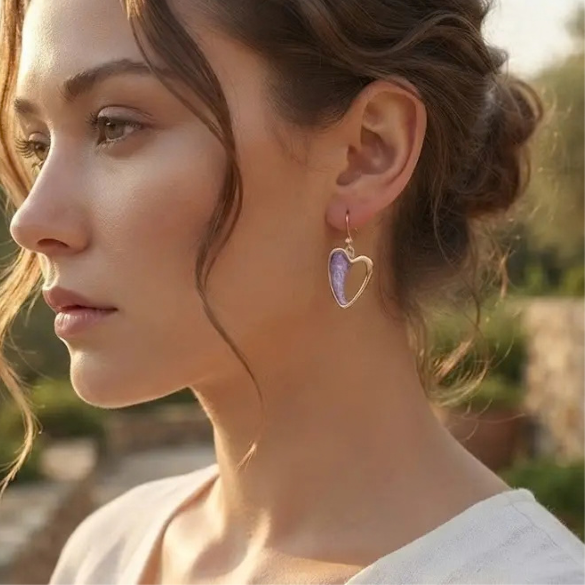 Heart Enamel Earrings-Available in various Colours